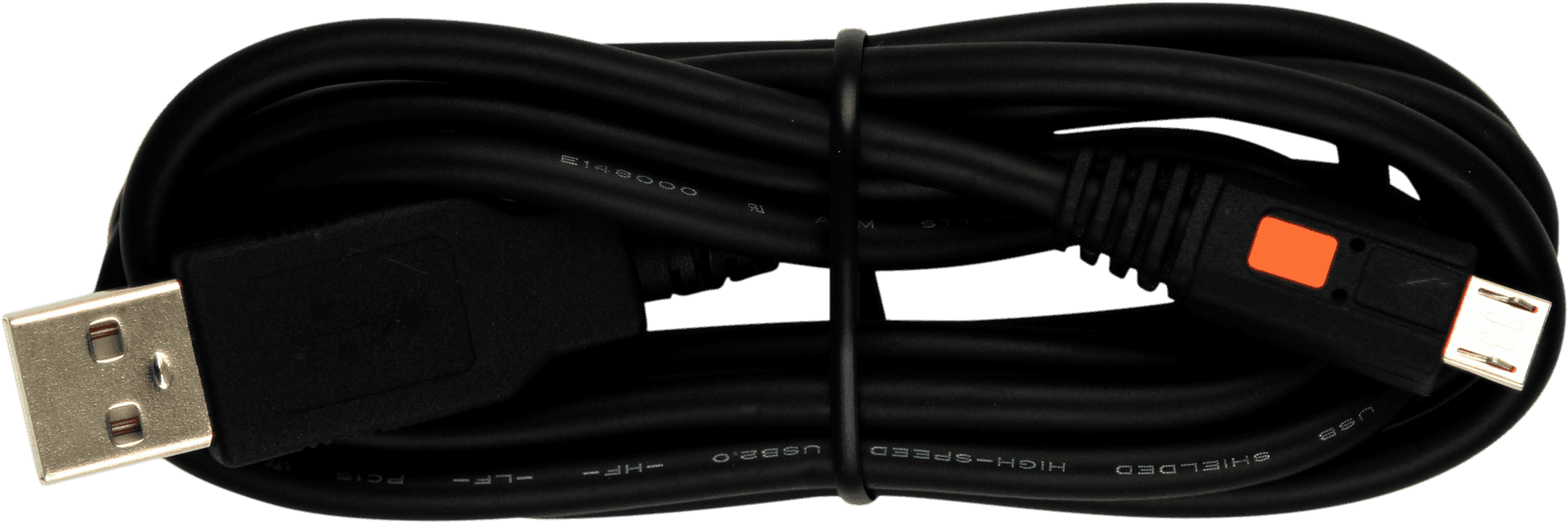 Black U S B Cablewith Red Insert PNG Image