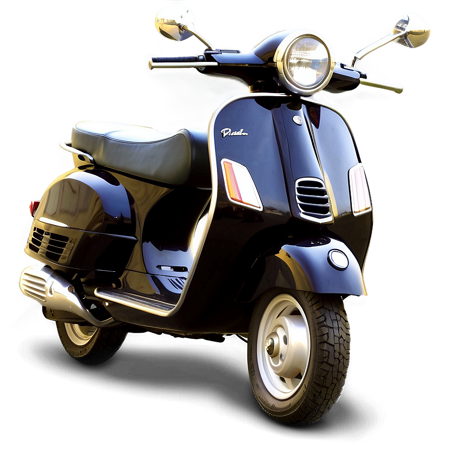 Black Vespa Illustration Png Lvk PNG Image