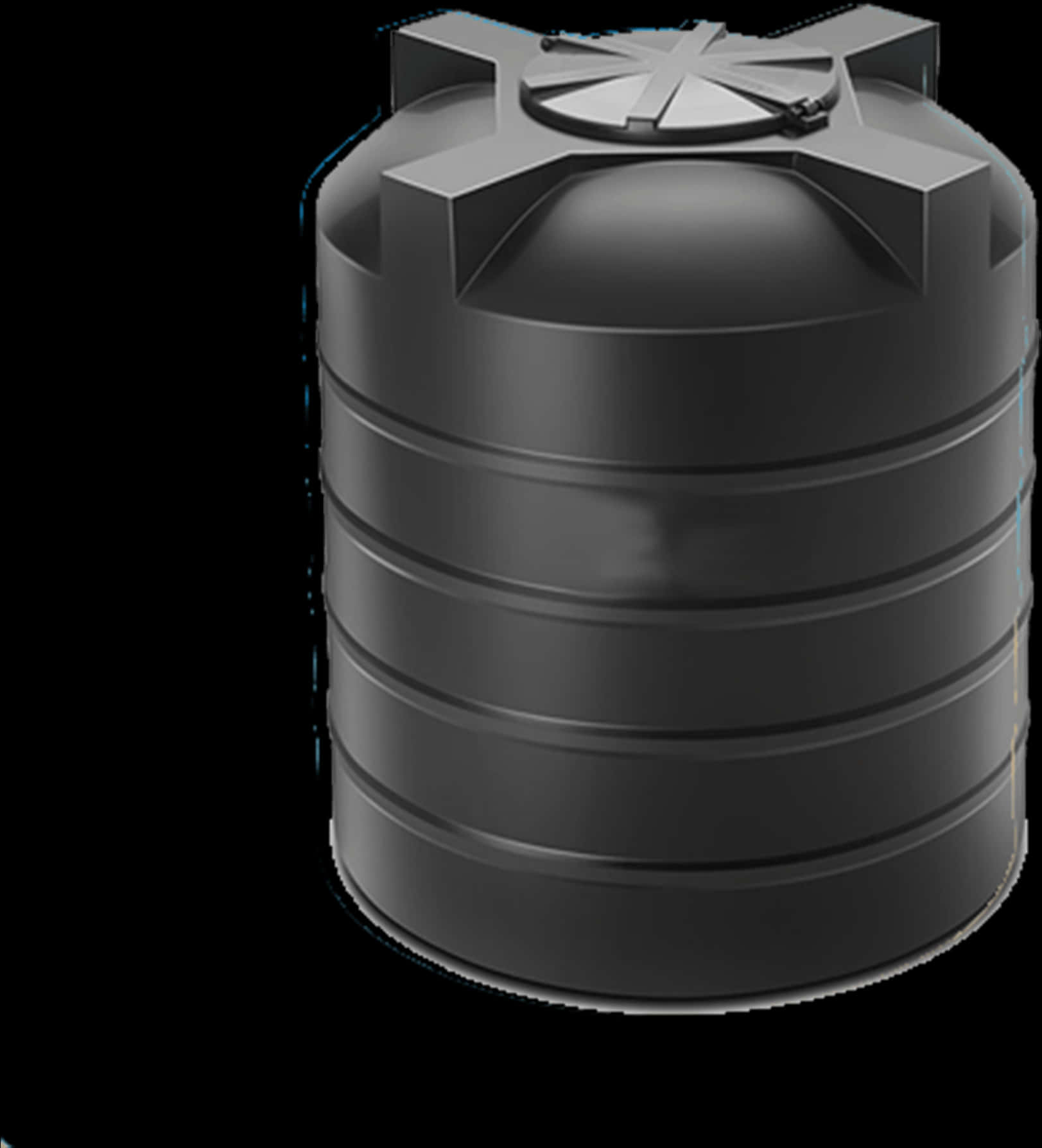 Black Water Tank3 D Render PNG Image