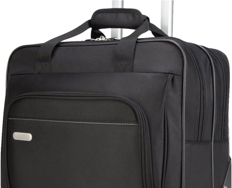 Black Wheeled Carry On Luggage PNG Image