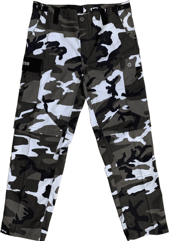 Black White Camo Pants PNG Image