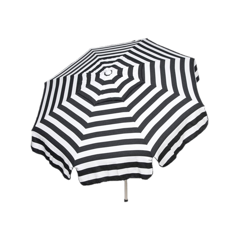 Black White Striped Umbrella PNG Image