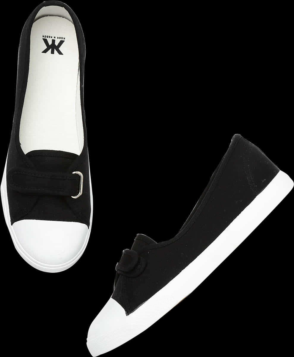 Black White Womens Casual Shoes PNG Image