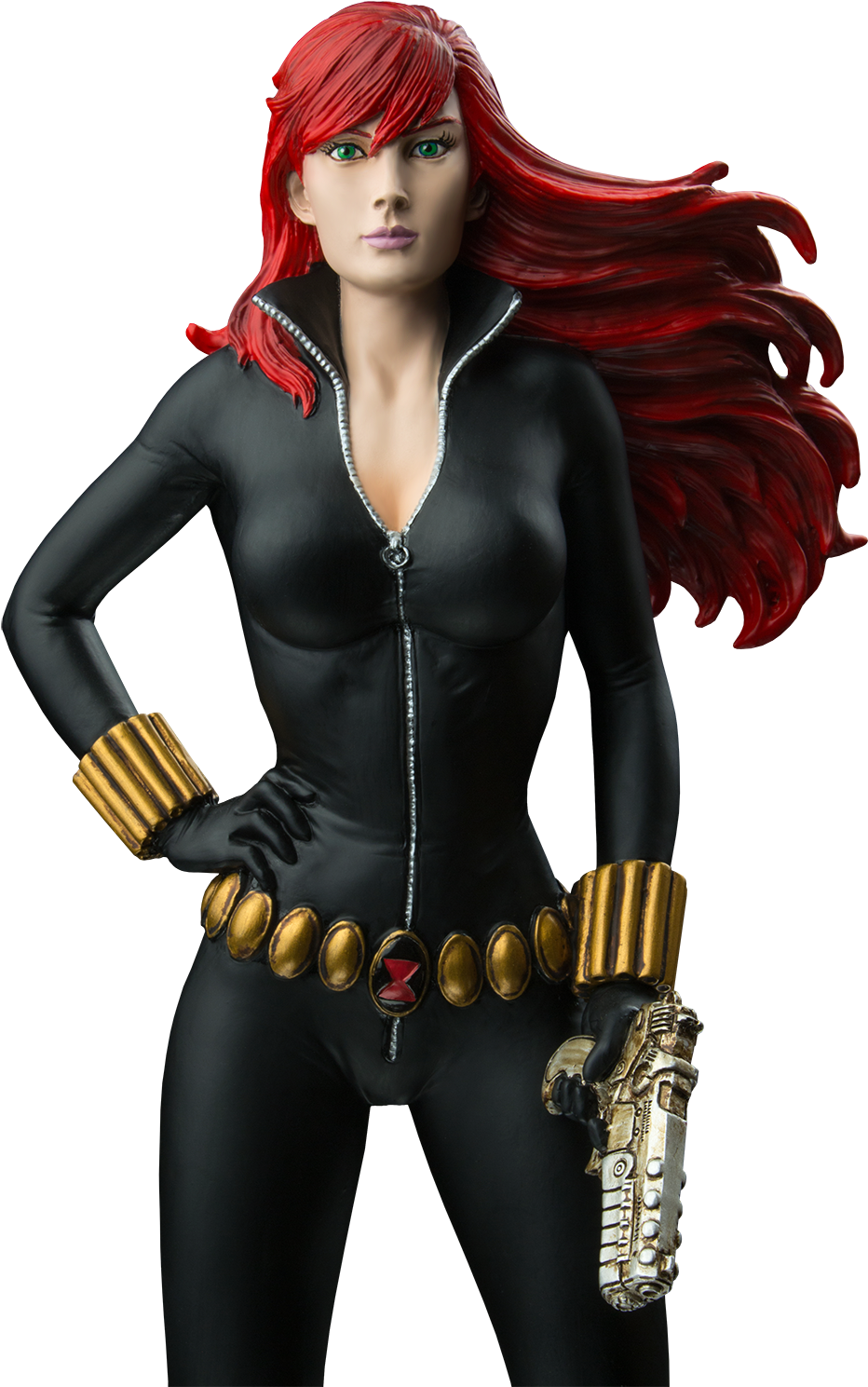 Black Widow Action Pose PNG Image