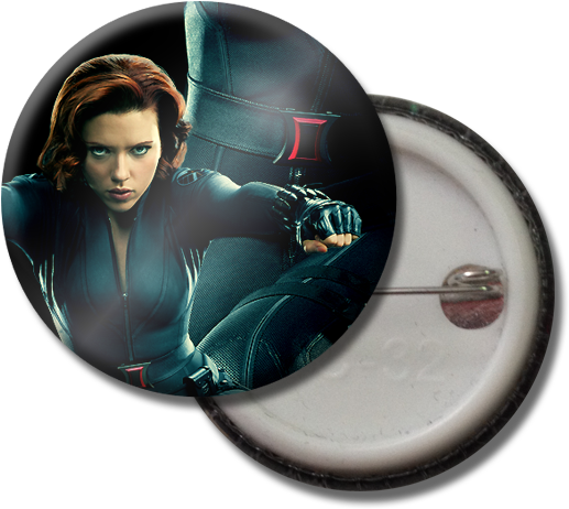 Black Widow Action Pose Pin PNG Image