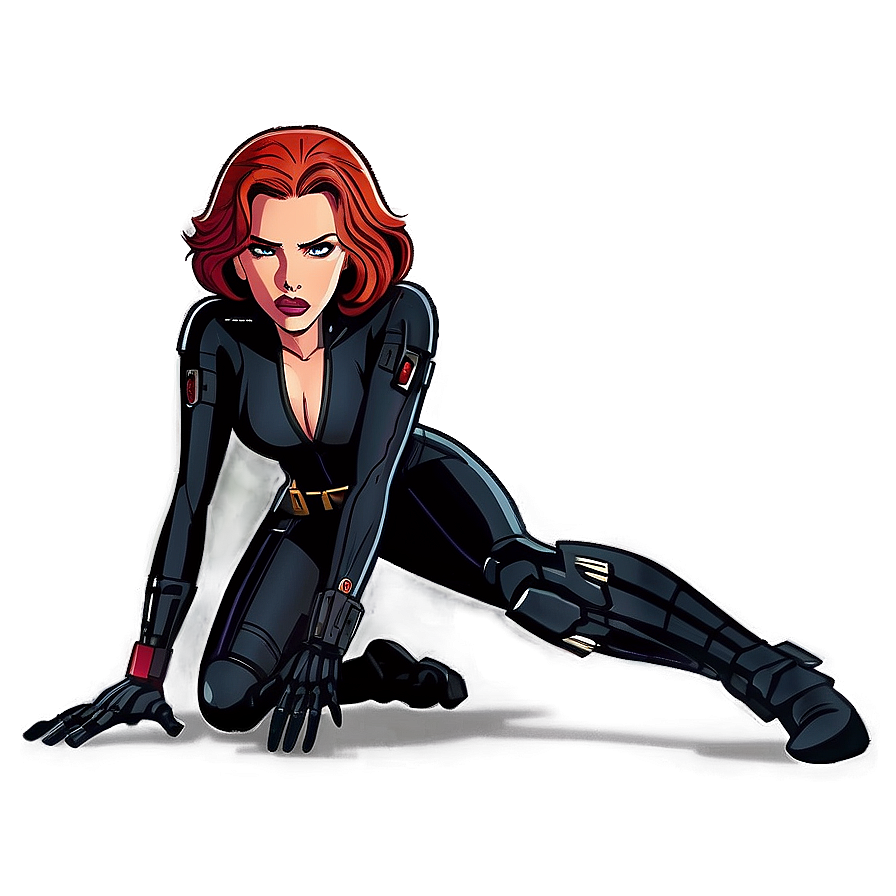 Black Widow Animated Png Vnr PNG Image