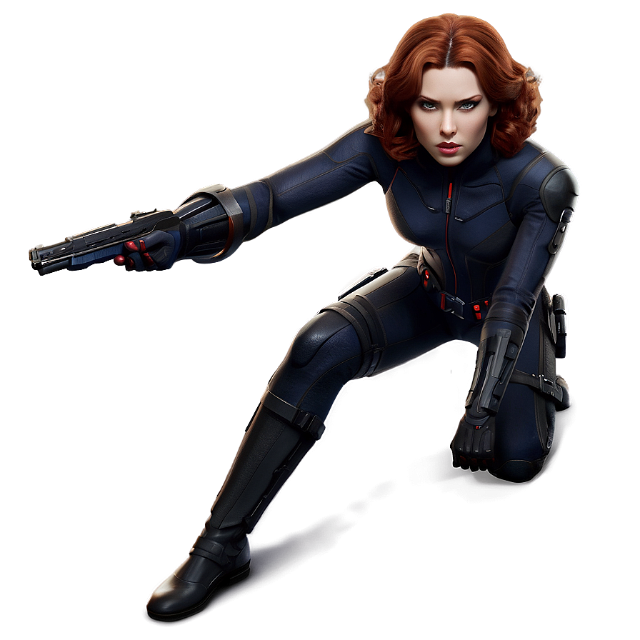 Black Widow Heroic Pose Png 21 PNG Image