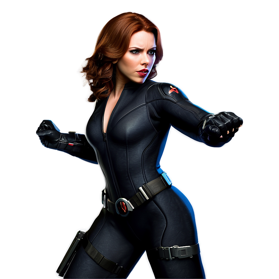 Black Widow Signature Pose Png 05212024 PNG Image