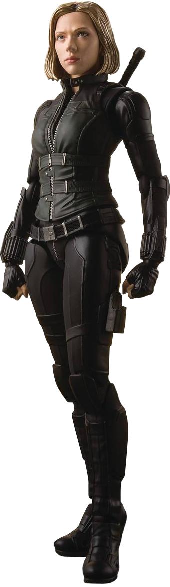 Black Widow Standing Pose PNG Image