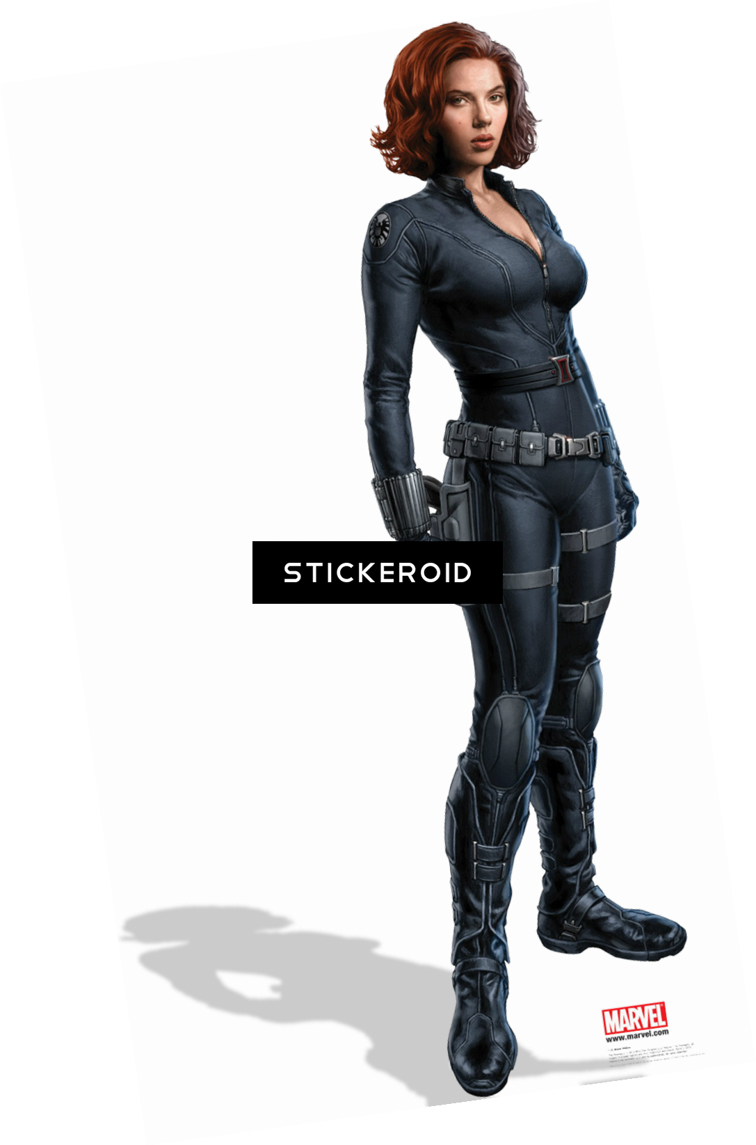 Black Widow Standing Pose PNG Image