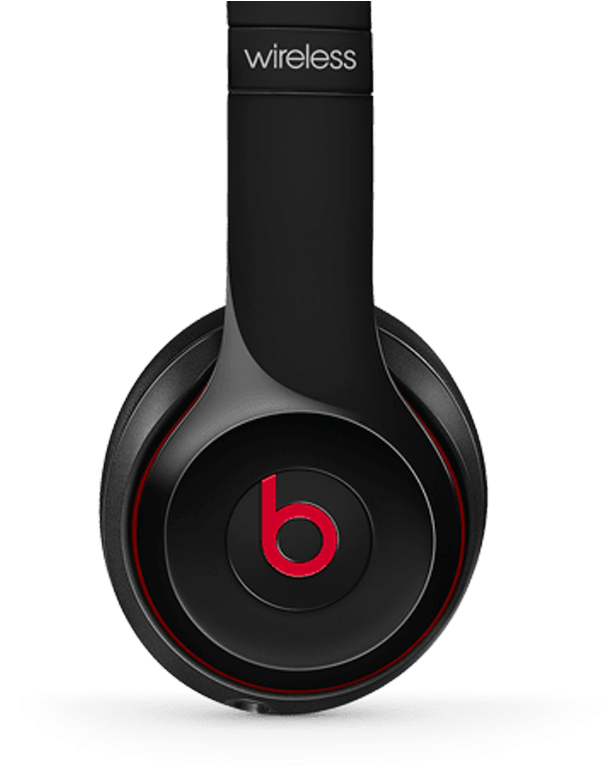 Black Wireless Headphones PNG Image