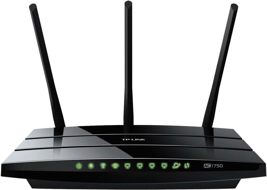 Black Wireless Router T P Link A C1750 PNG Image