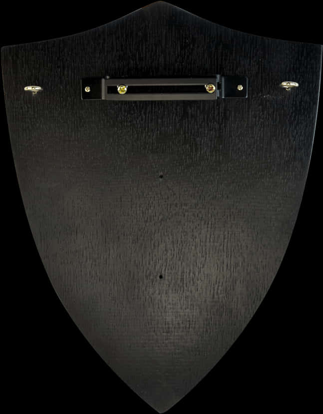 Black Wooden Shieldwith Handle PNG Image