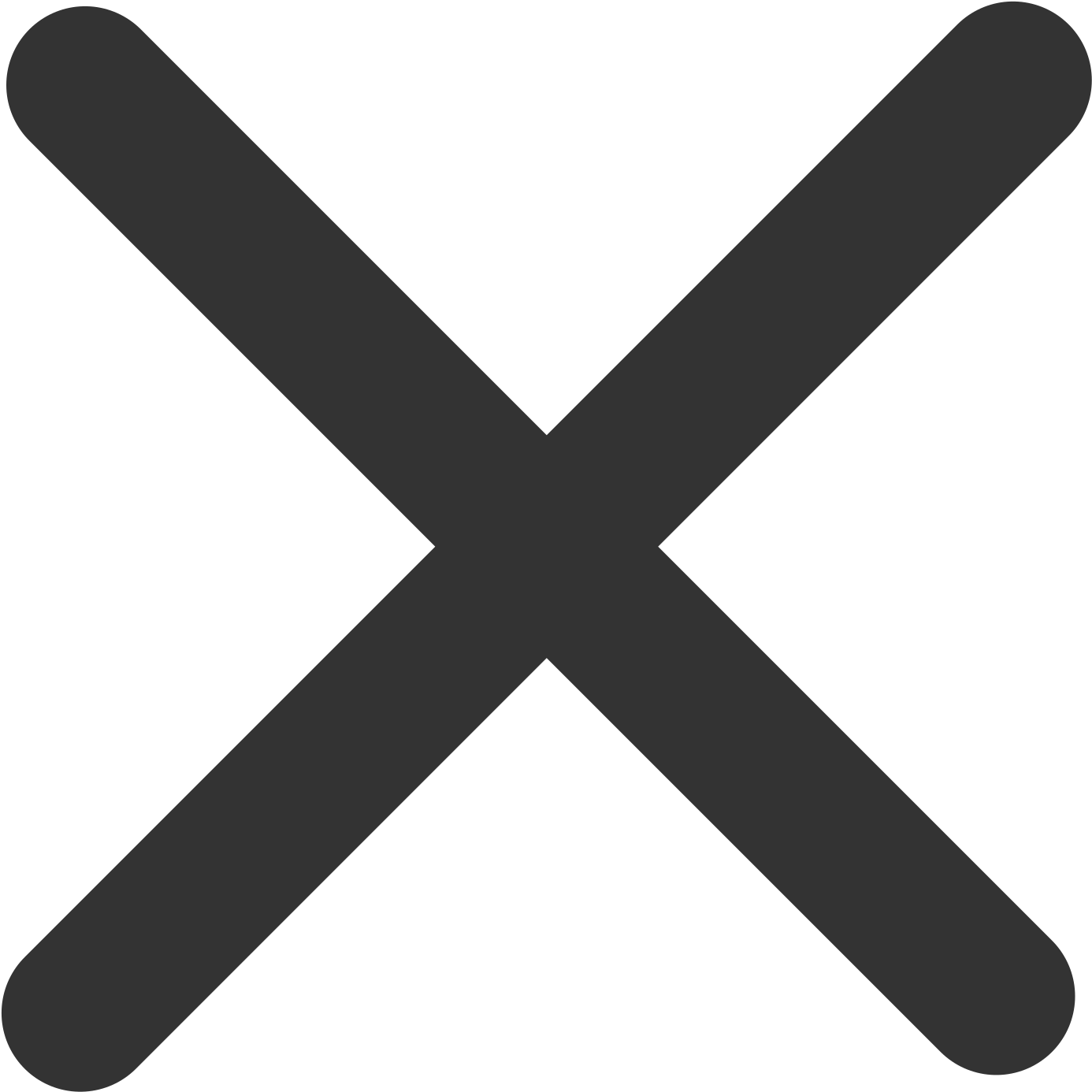 Black X Mark Icon PNG Image