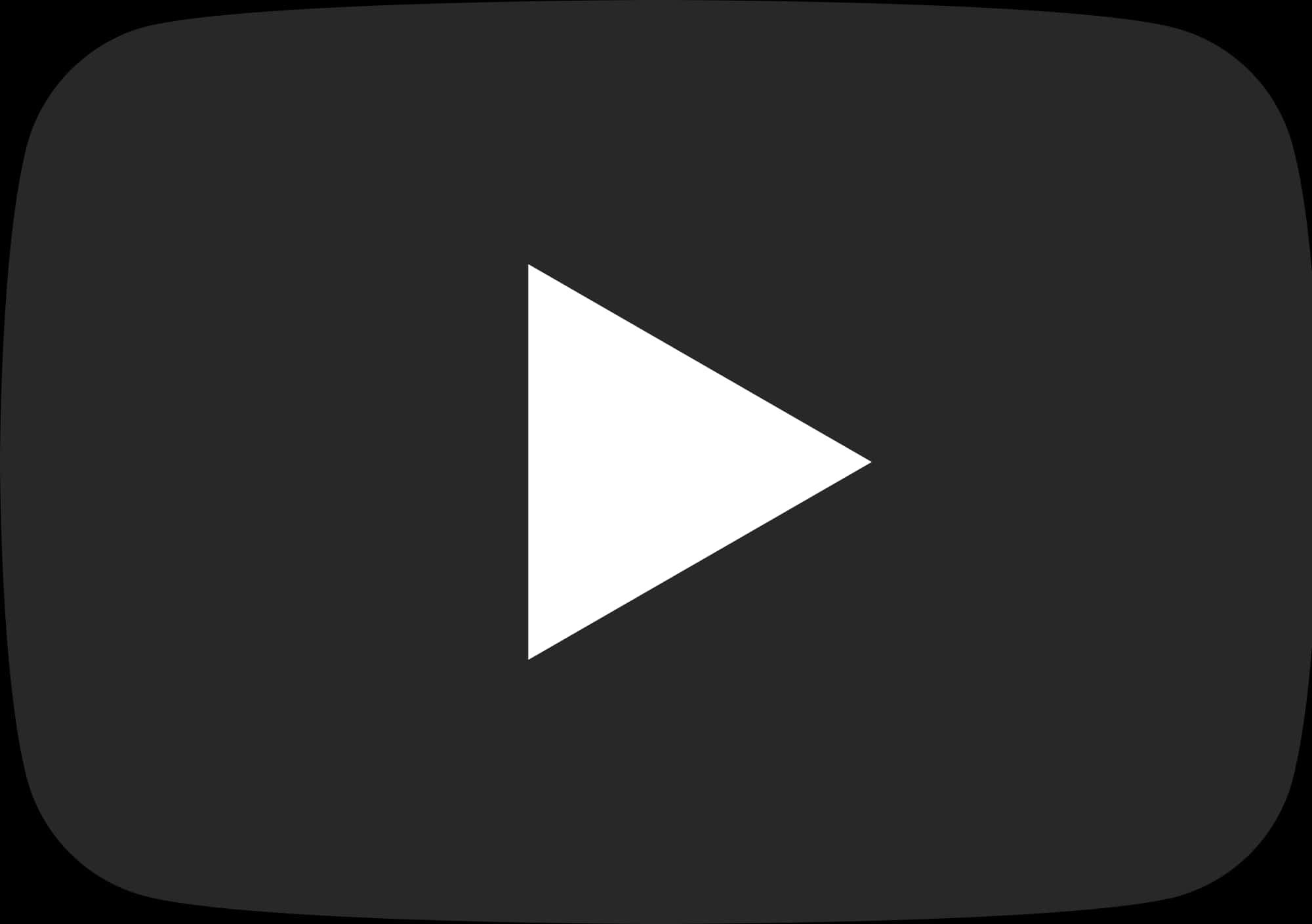 Black You Tube Play Button Icon PNG Image