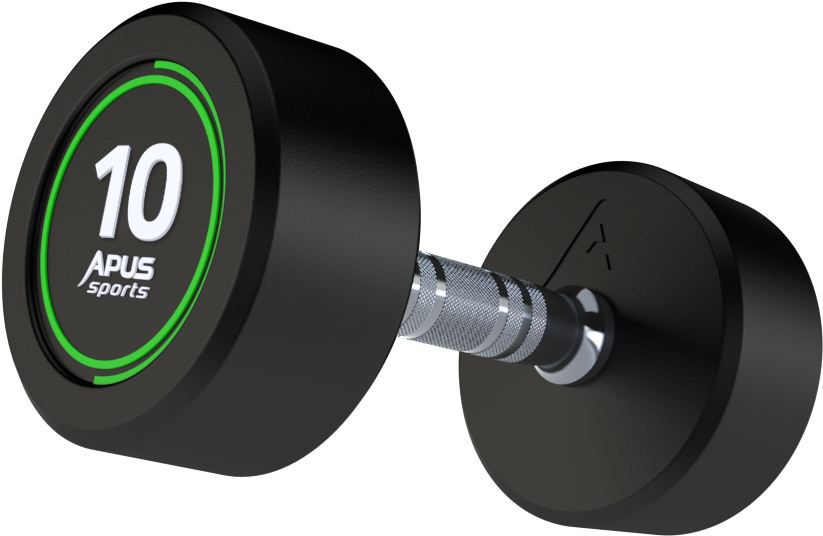 Black10kg Dumbbell Apus Sports PNG Image