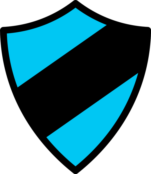 Blackand Blue Shield Graphic PNG Image