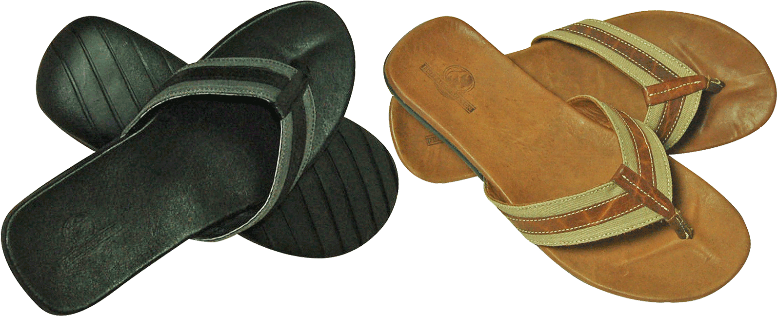 Blackand Brown Flip Flops PNG Image