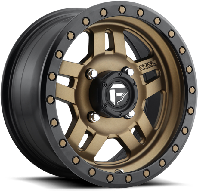 Blackand Gold Fuel Offroad Wheel PNG Image