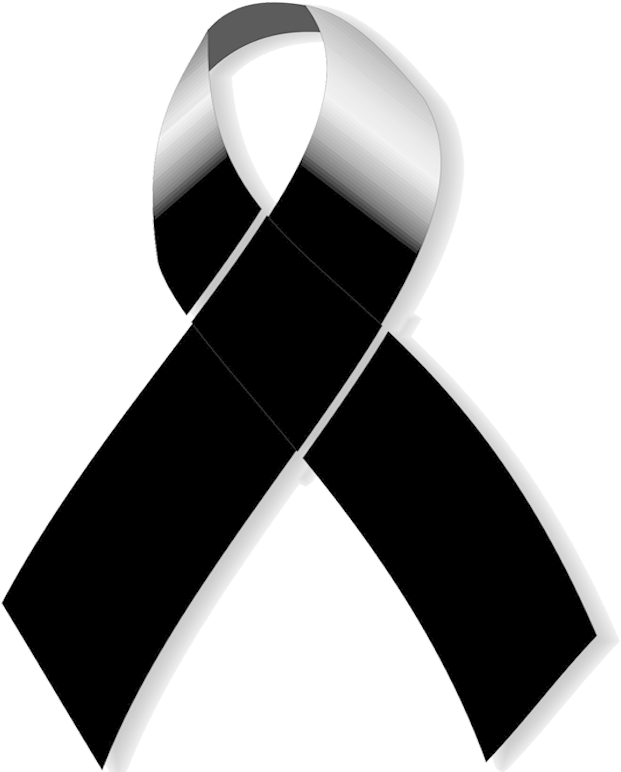 Blackand Silver Ribbon Symbol PNG Image