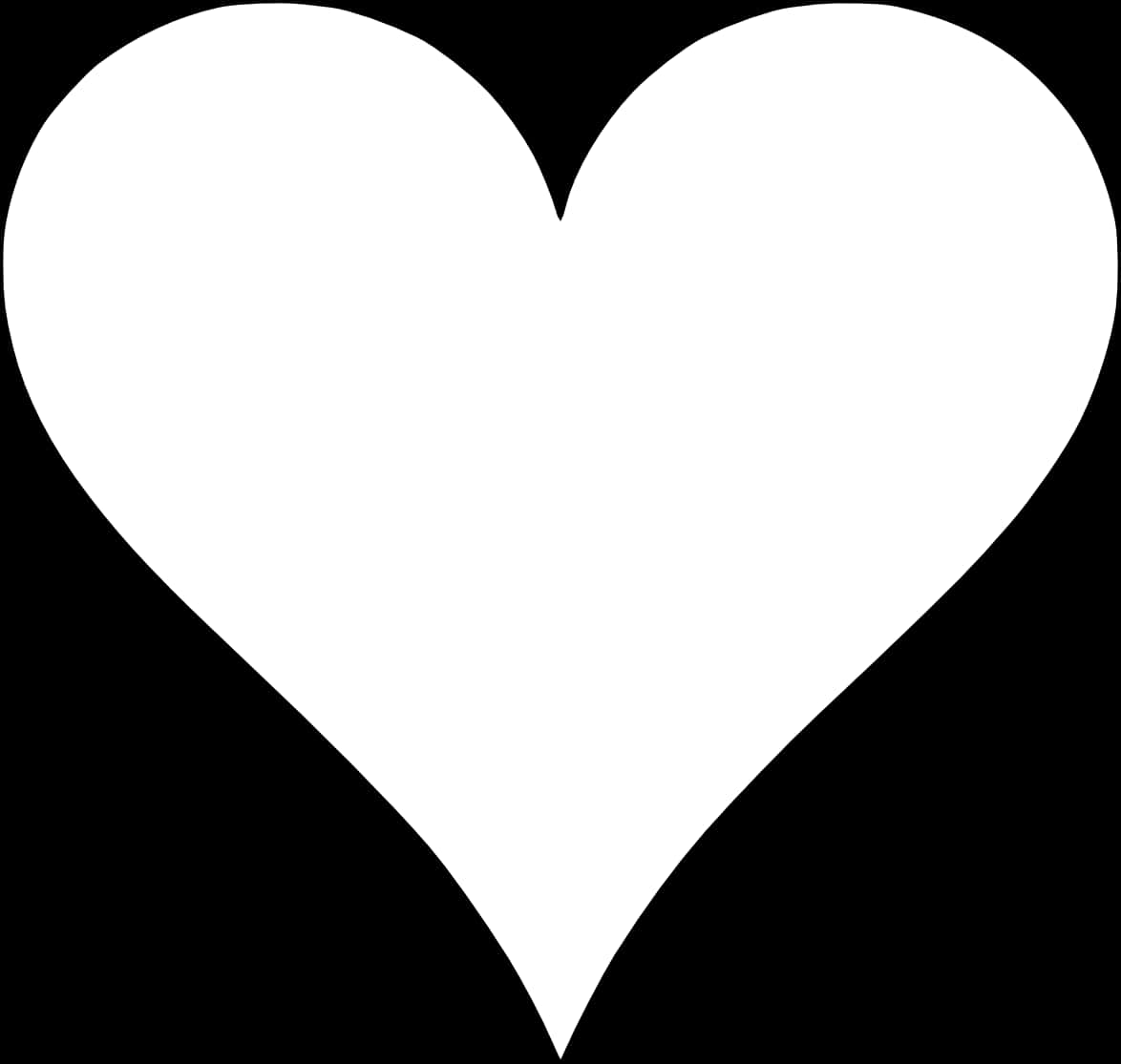 Blackand White Heart Outline PNG Image