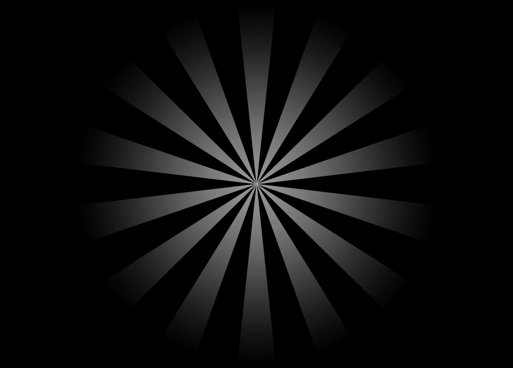 Blackand White Radial Design PNG Image