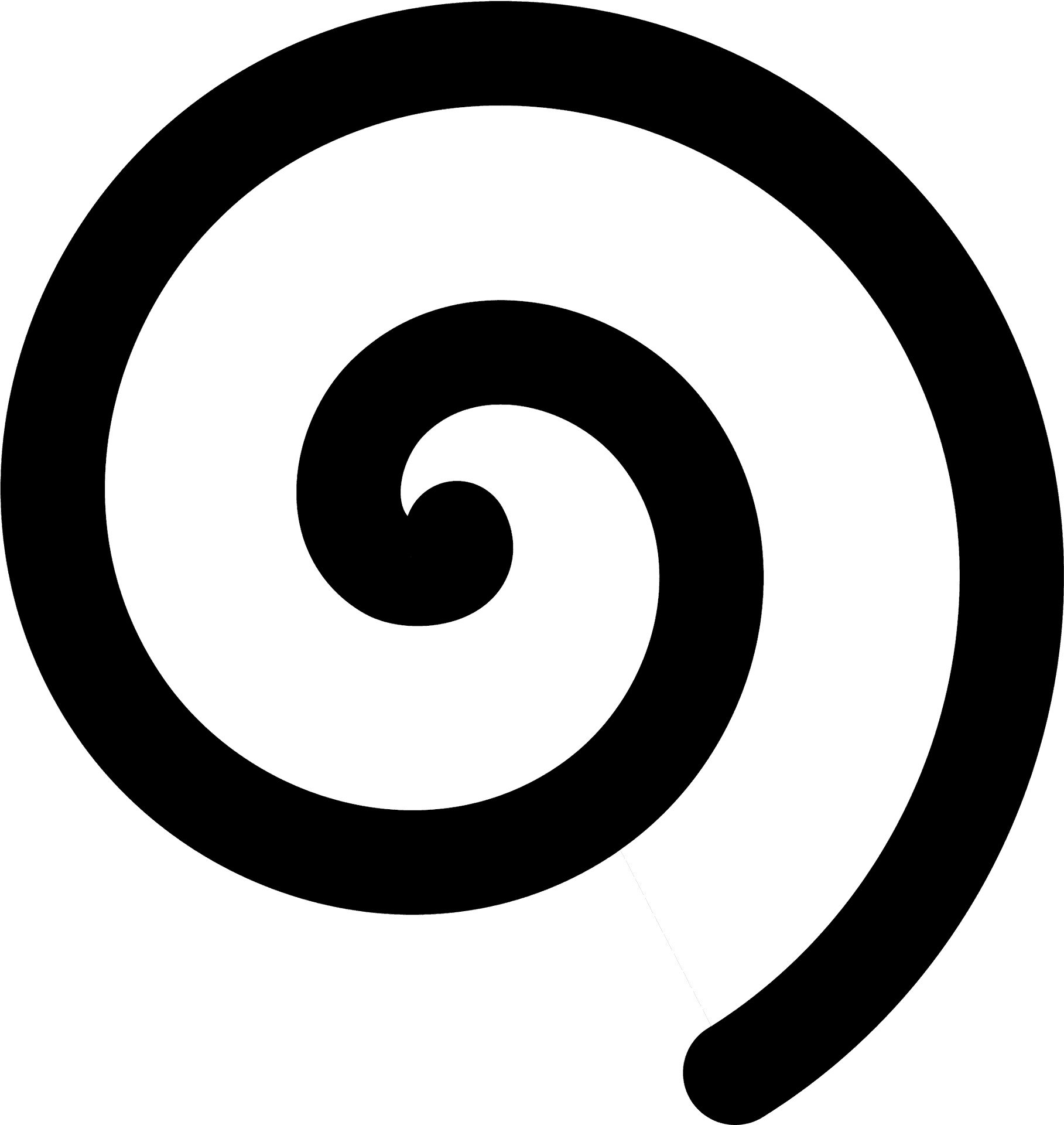 Blackand White Spiral Graphic PNG Image