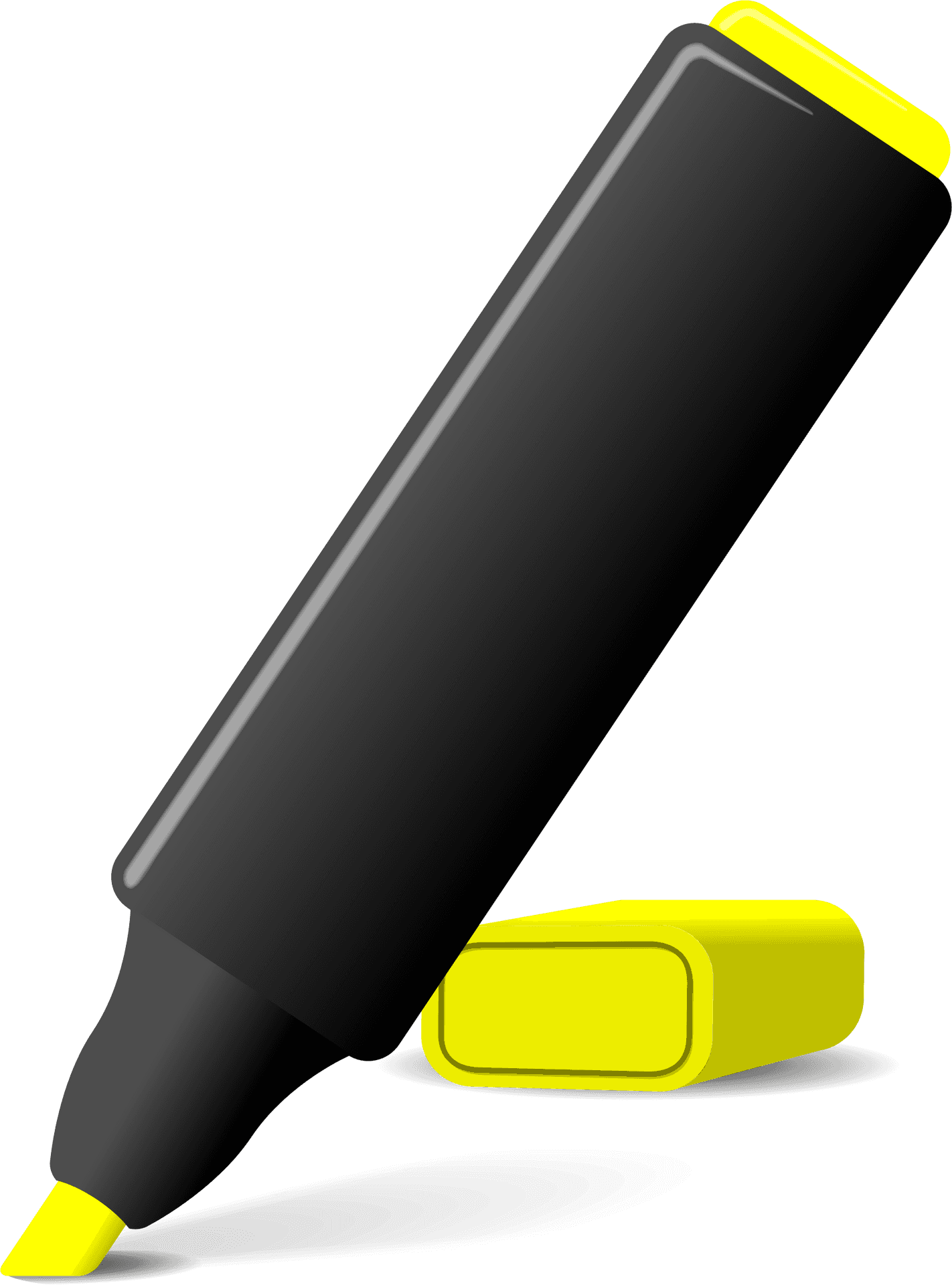 Blackand Yellow Highlighter PNG Image