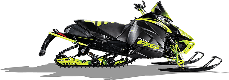 Blackand Yellow Snowmobile Profile PNG Image