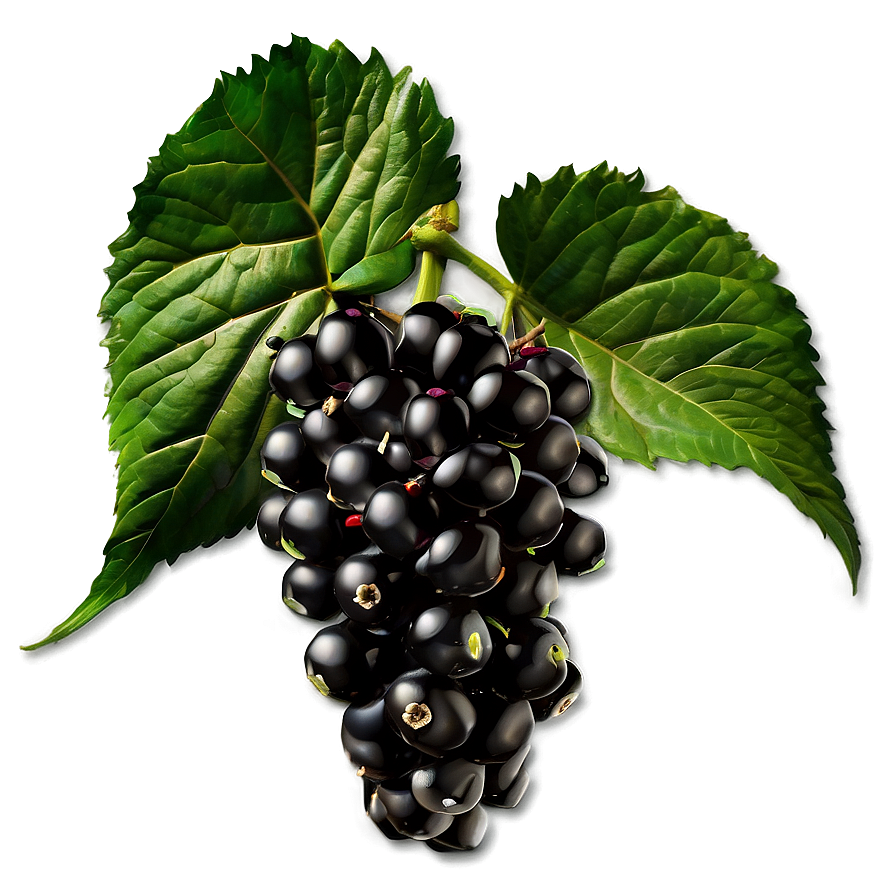 Blackberry With Leaves Png 86 PNG Image