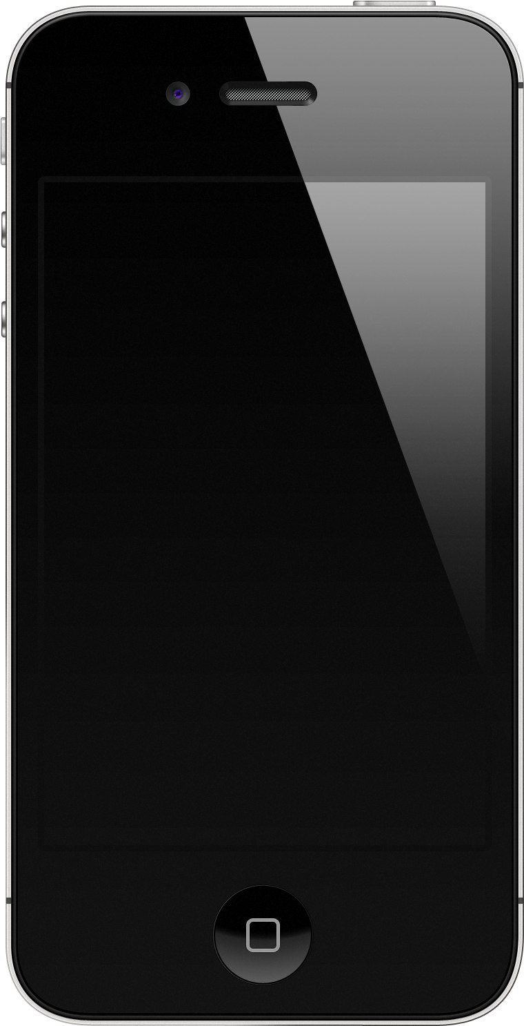 Blacki Phone Front View PNG Image