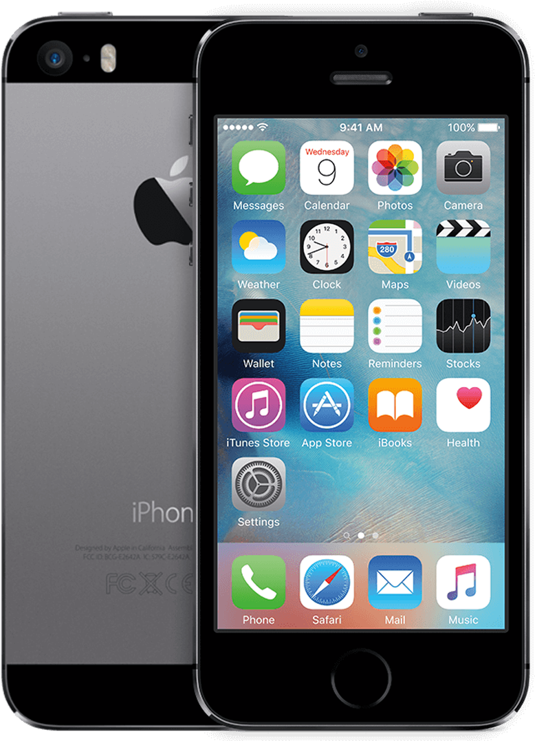 Blacki Phone5s Frontand Back PNG Image