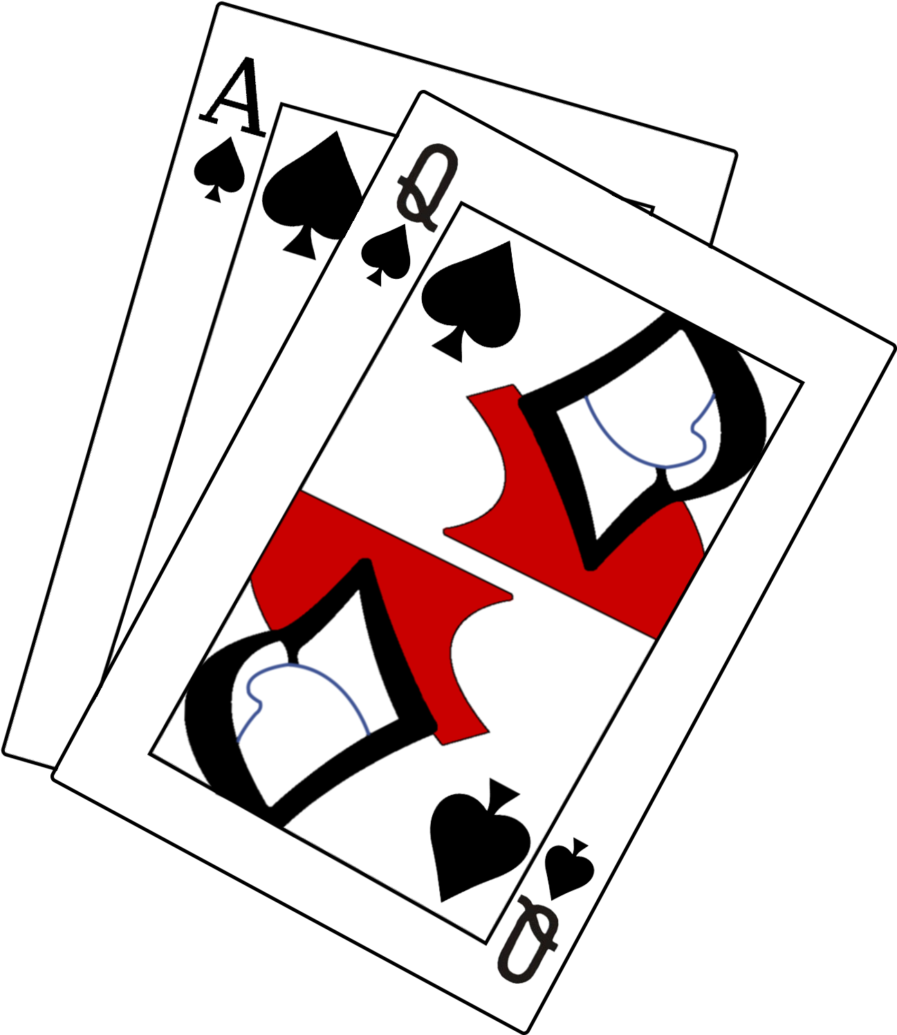 Blackjack Aceand Queenof Spades PNG Image