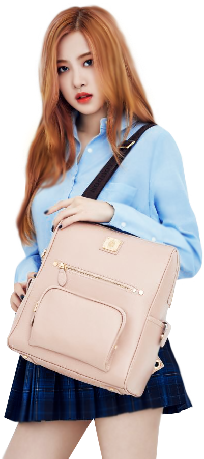 Blackpink Member With Beige Bag PNG Image