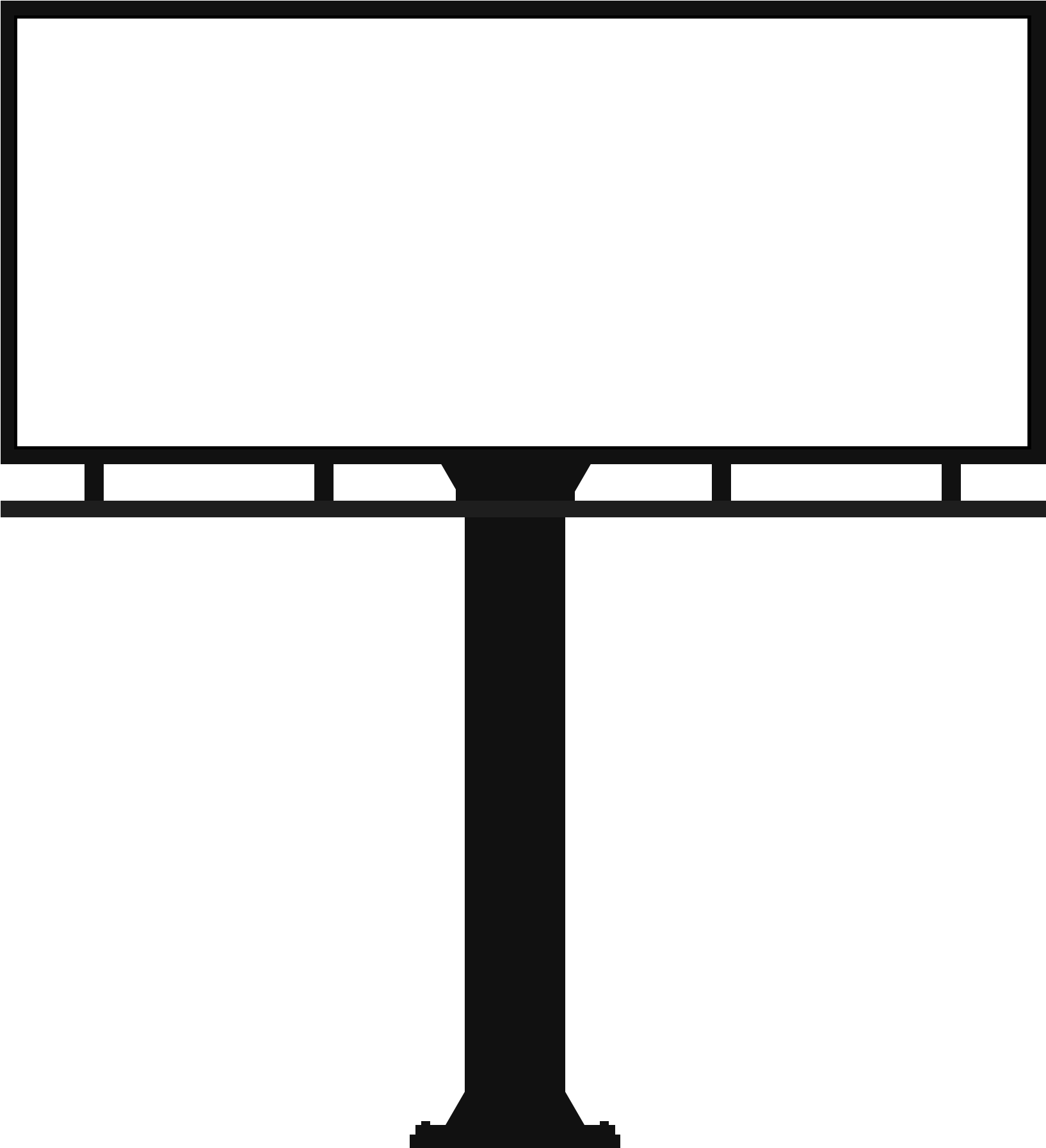 Blank Billboardat Dusk PNG Image