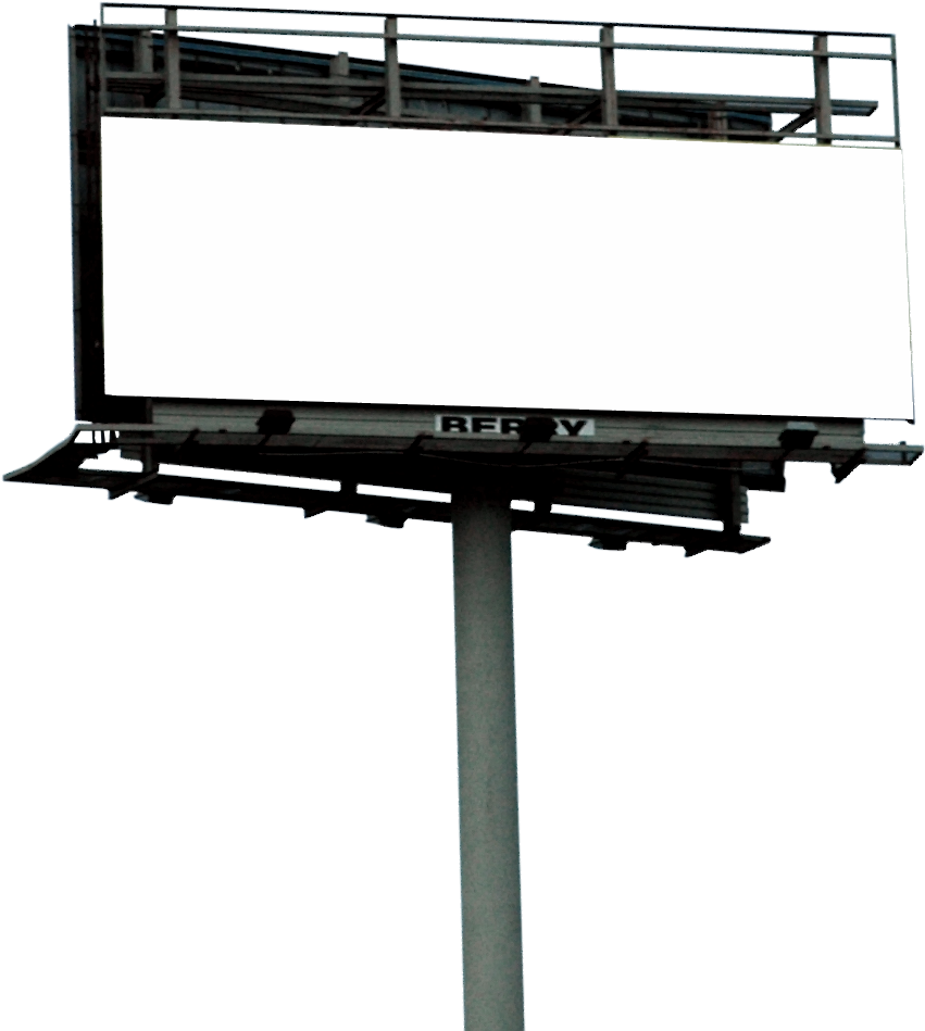 Blank Billboardat Dusk PNG Image