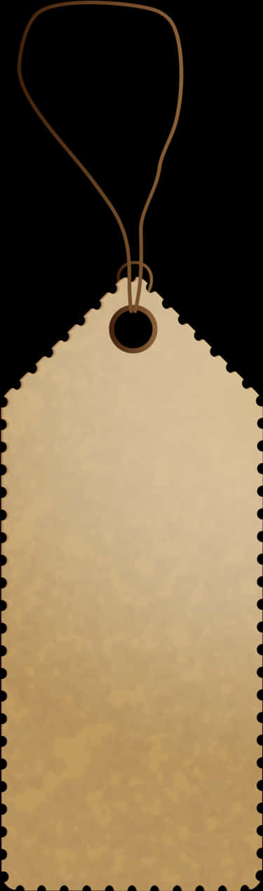 Blank Brown Price Tag PNG Image