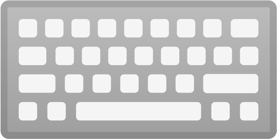 Blank Computer Keyboard Layout PNG Image