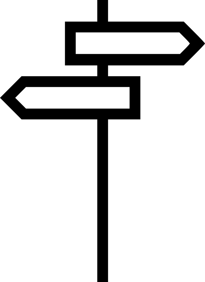 Blank Directional Sign Posts PNG Image