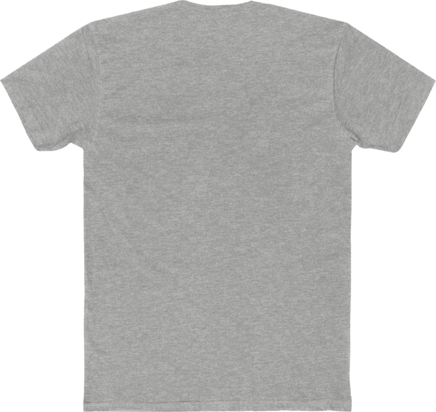 Blank Grey T Shirt Back View PNG Image