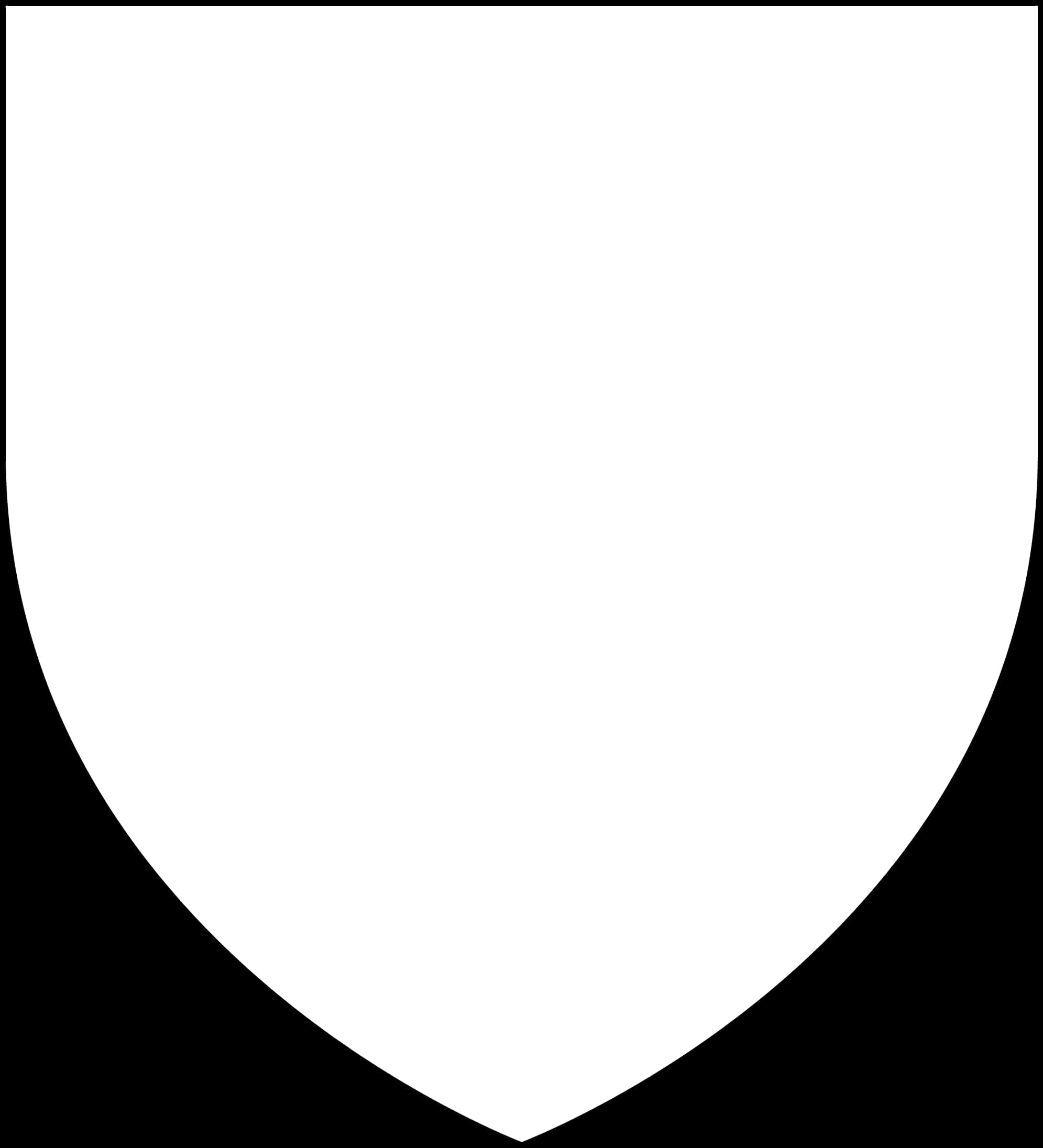 Blank Heraldic Shield Outline PNG Image