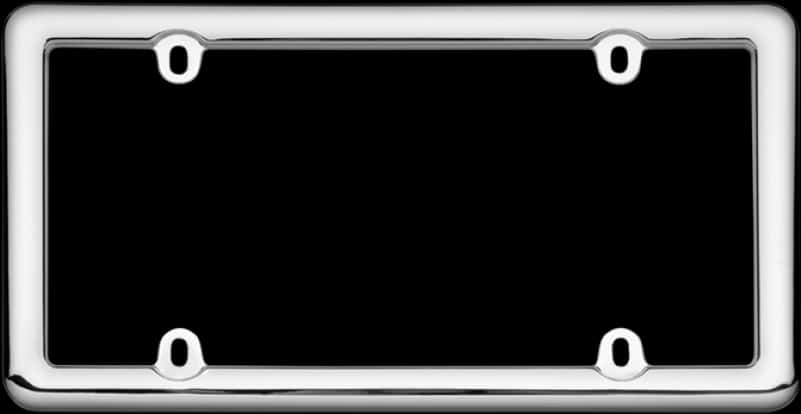 Blank License Plate Frame PNG Image