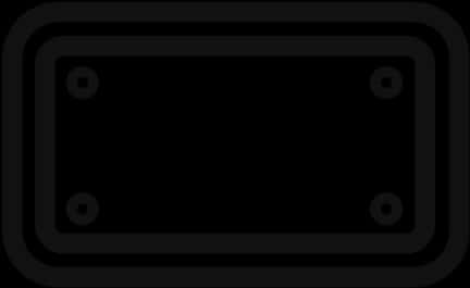 Blank License Plate Template PNG Image