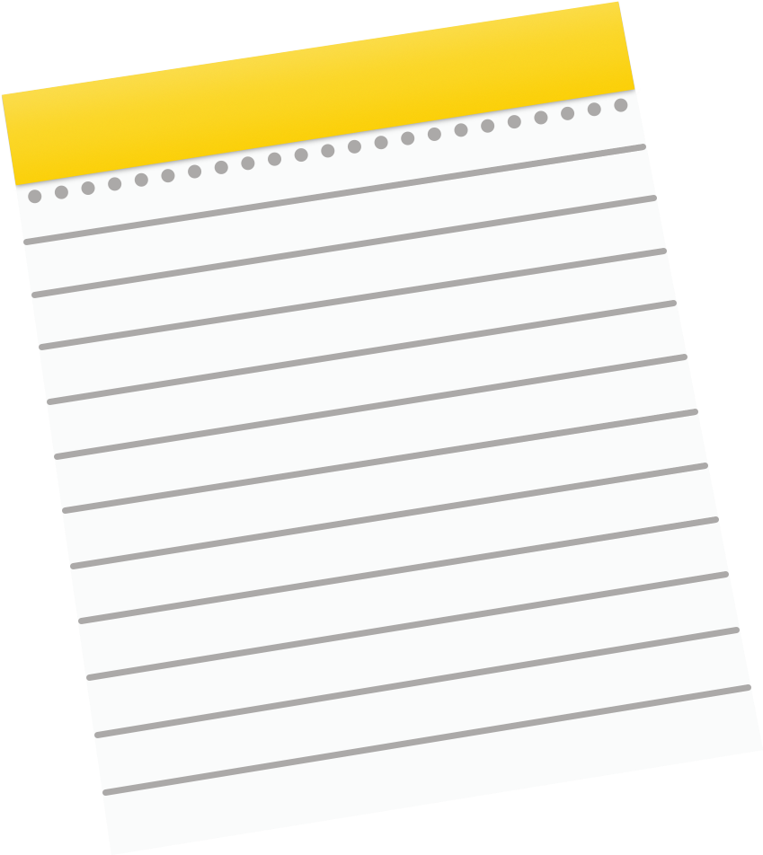 Blank Lined Note Paper PNG Image