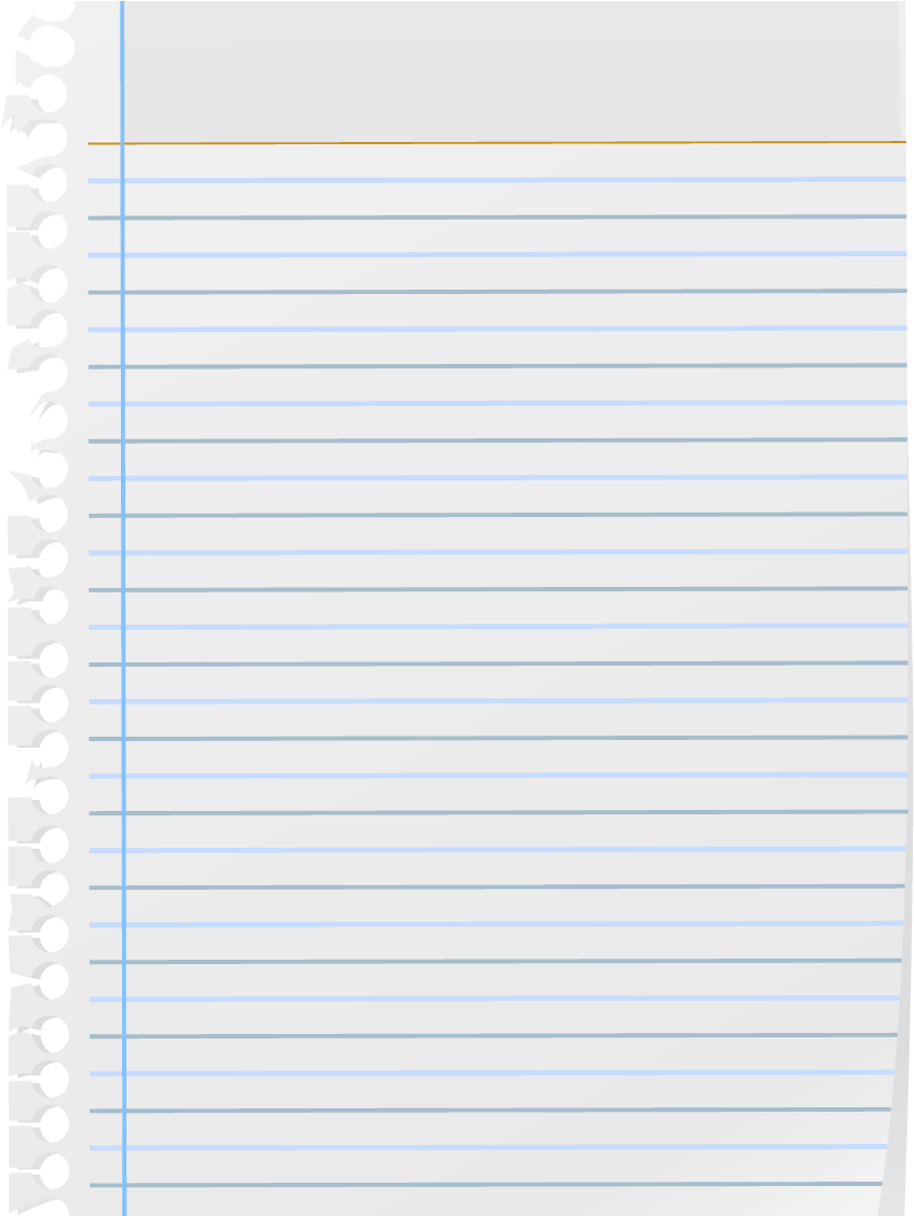 Blank Lined Notebook Paper PNG Image