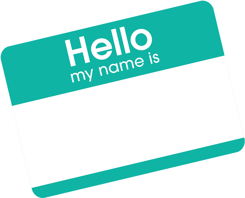 Blank Name Tag Template PNG Image