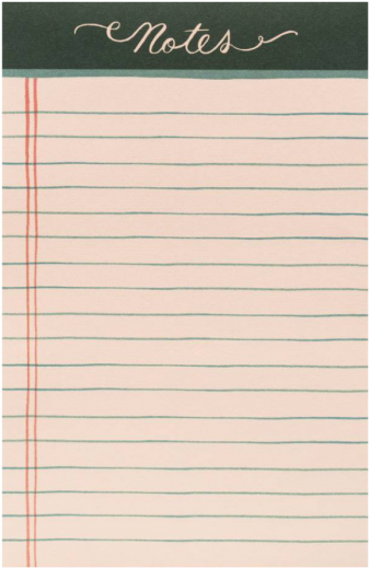 Blank Notebook Paperwith Notes Header PNG Image