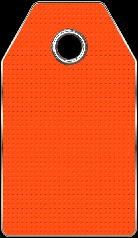 Blank Orange Price Tag PNG Image