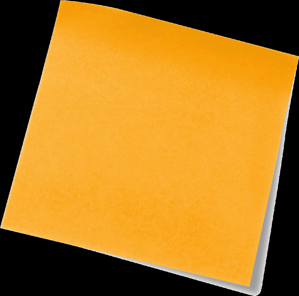 Blank Orange Sticky Note PNG Image