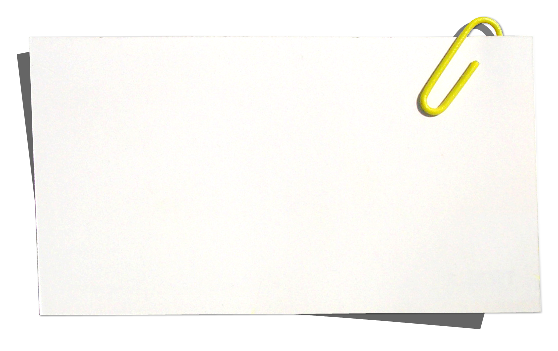 Blank Paper Clip Note PNG Image